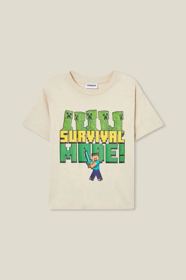 Minecraft License Drop Shoulder Short Sleeve Tee