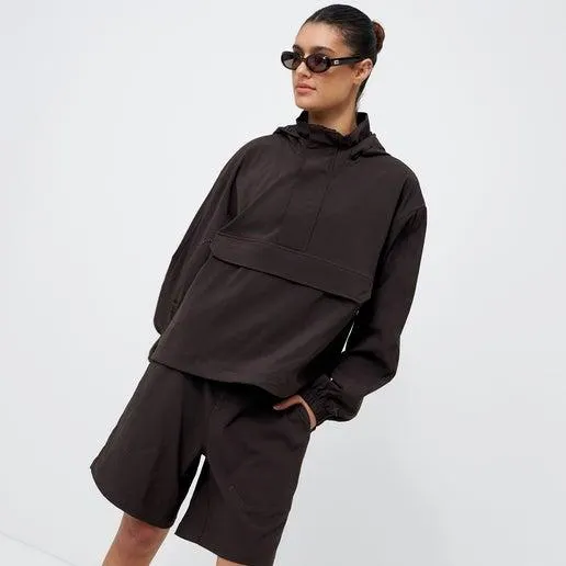 R&R Sport Woodford Women's Anorak Jacket in Brown