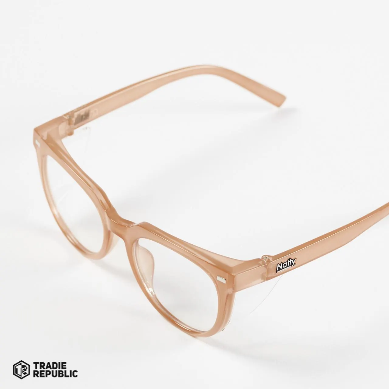 Natty Workwear Roys Bone Frame / Clear Lens Safety Glasses