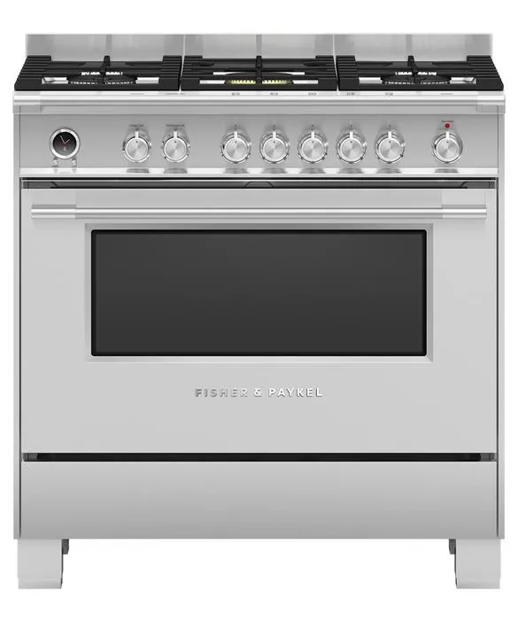 Freestanding Cooker, Dual Fuel, 90cm, 5 Burners, Self-cleaning