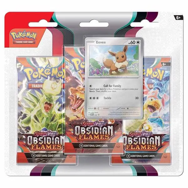 Pokemon - TCG - Scarlet & Violet: Obsidian Flames Three-Booster Blister (Assorted)