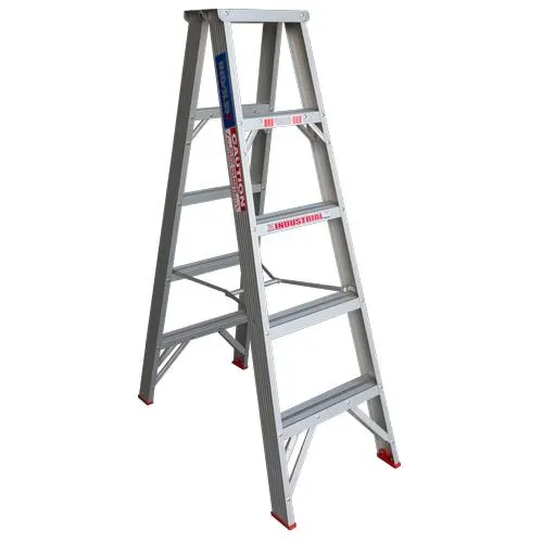 Indalex 1.5m 150kg Industrial Aluminium Tradesmen Double Sided Step Ladder