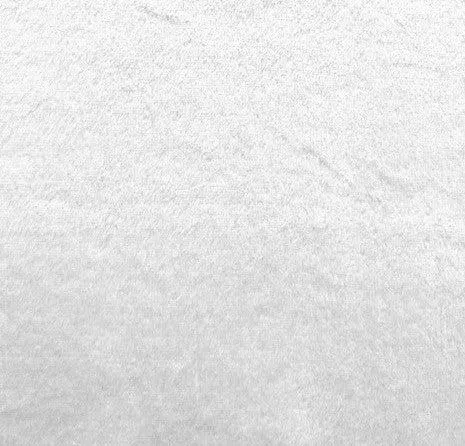 Coral Fleece Plain Fabric, White- Width 150cm