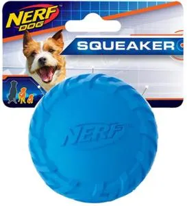 Nerf Tire Squeaker Ball Blue 6.3cm