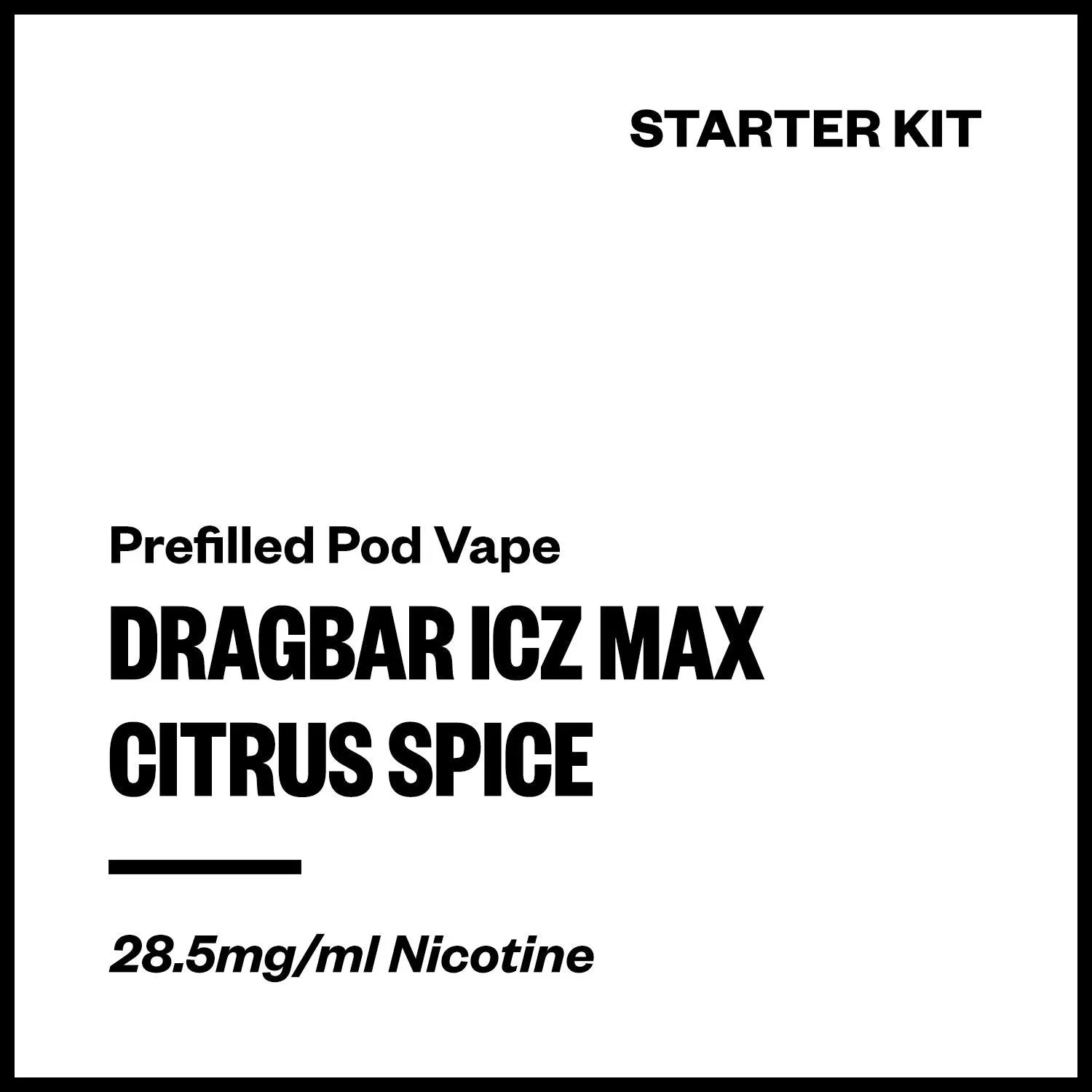 Dragbar ICZ Max - Citrus Spice (Starter Kit)