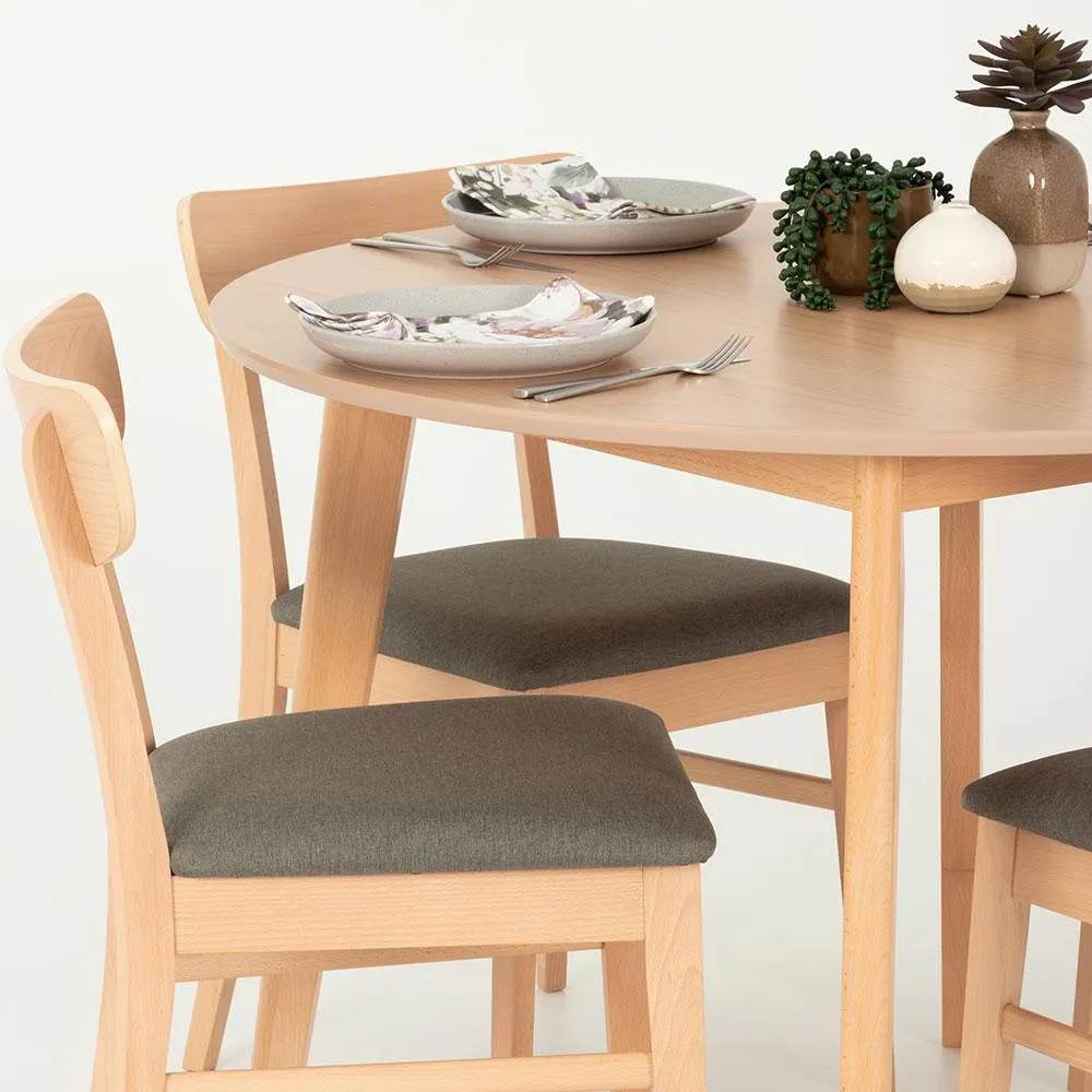 Veno 5 Piece Dining Set - W110, Light
