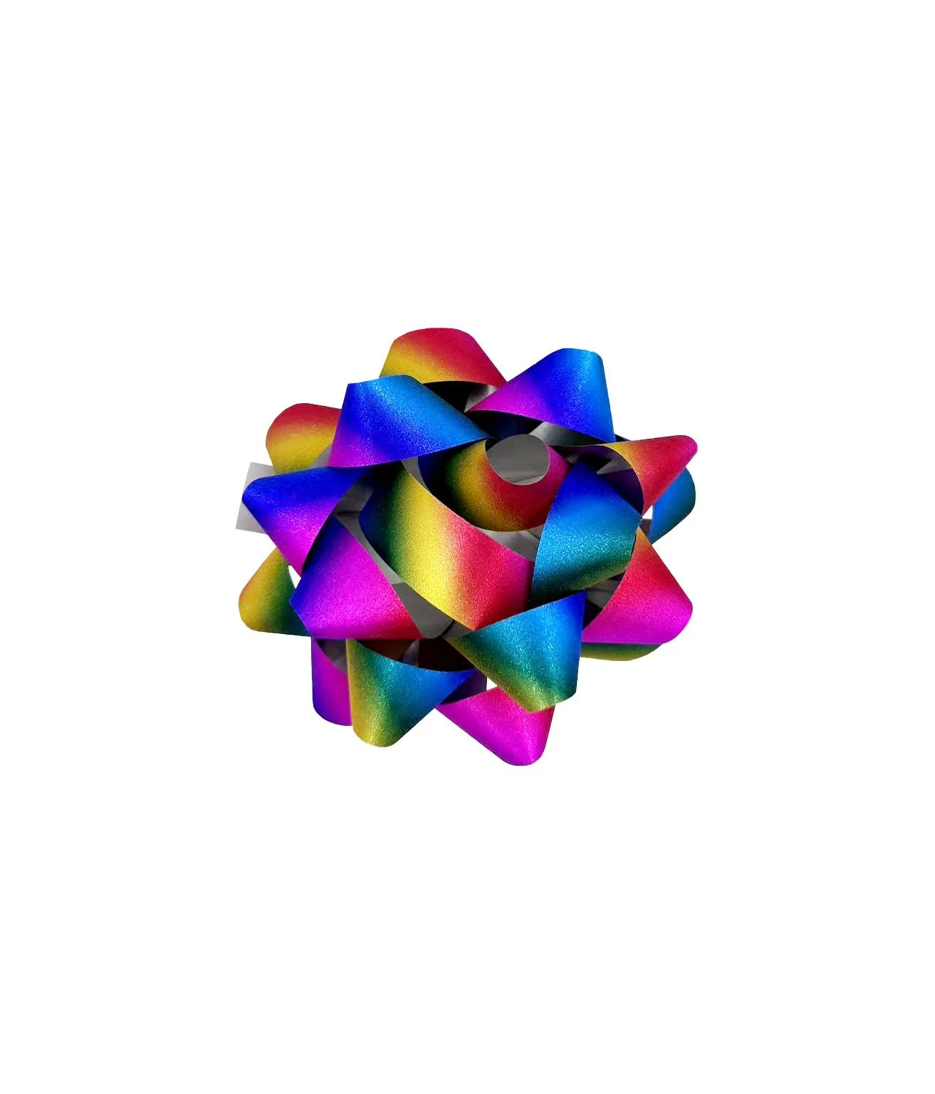 Rainbow Matte Gift Bow 15cm 1pc