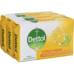 Dettol Citrus Fresh Bar Soap 3 x100g