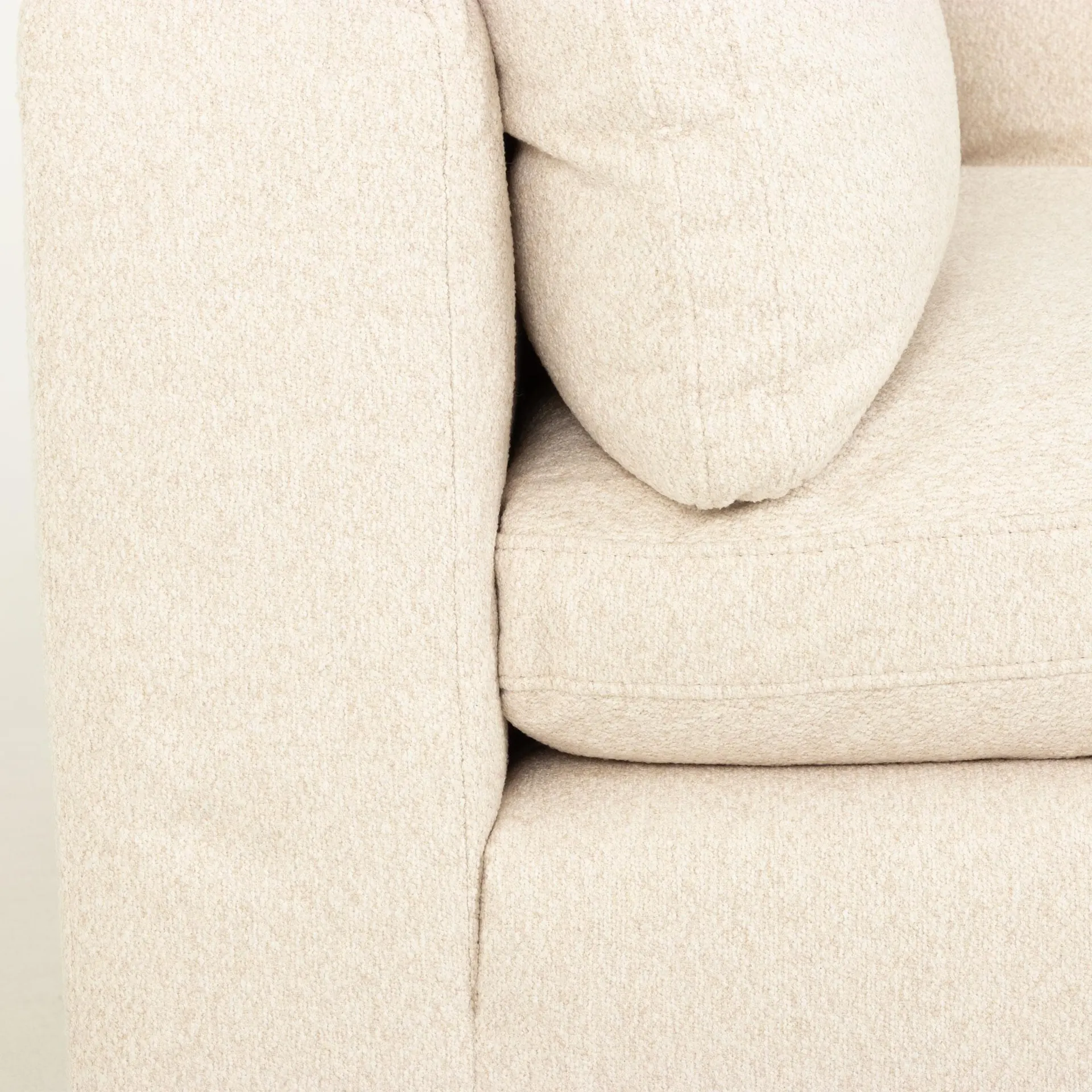 Mallory 4 Seater Corner Modular Chaise Sofa, Cream