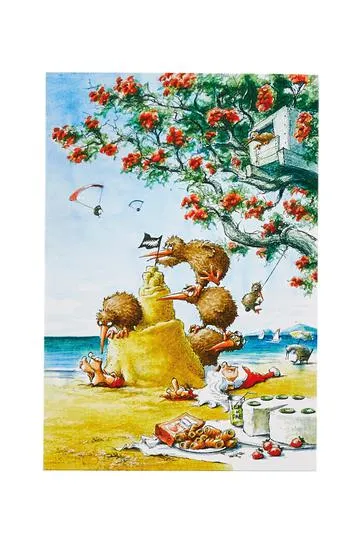 Christmas Wishes Boxed Cards Kiwi Beach Pack of 10
