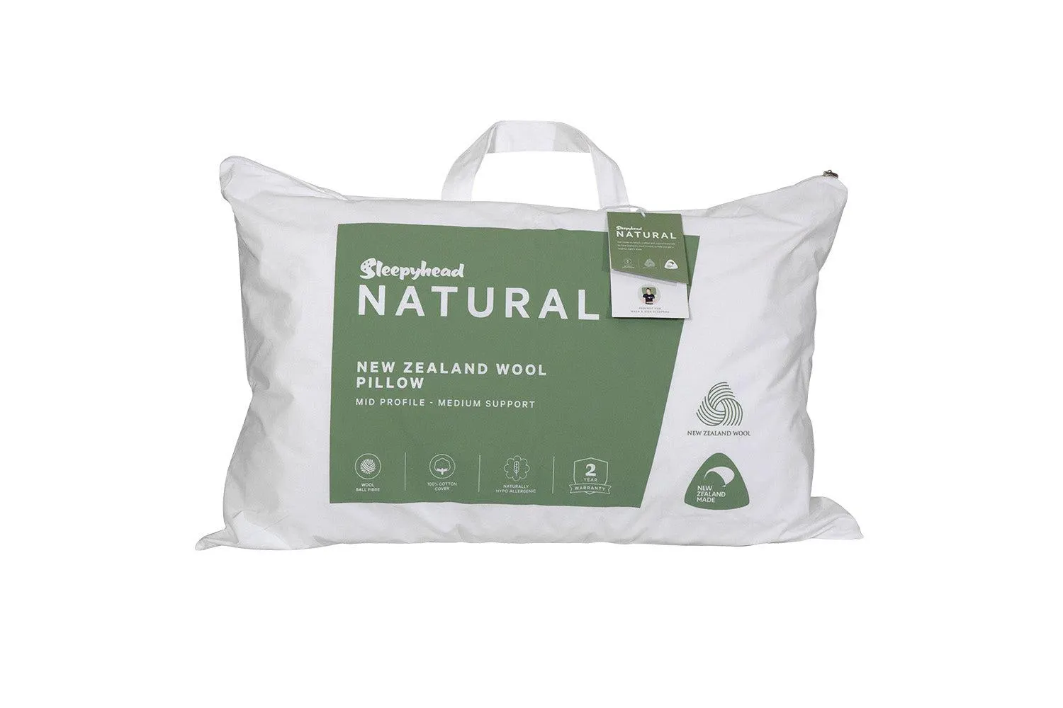 Sleepyhead Natural NZ Wool Mid Profile Medium Support Pillow