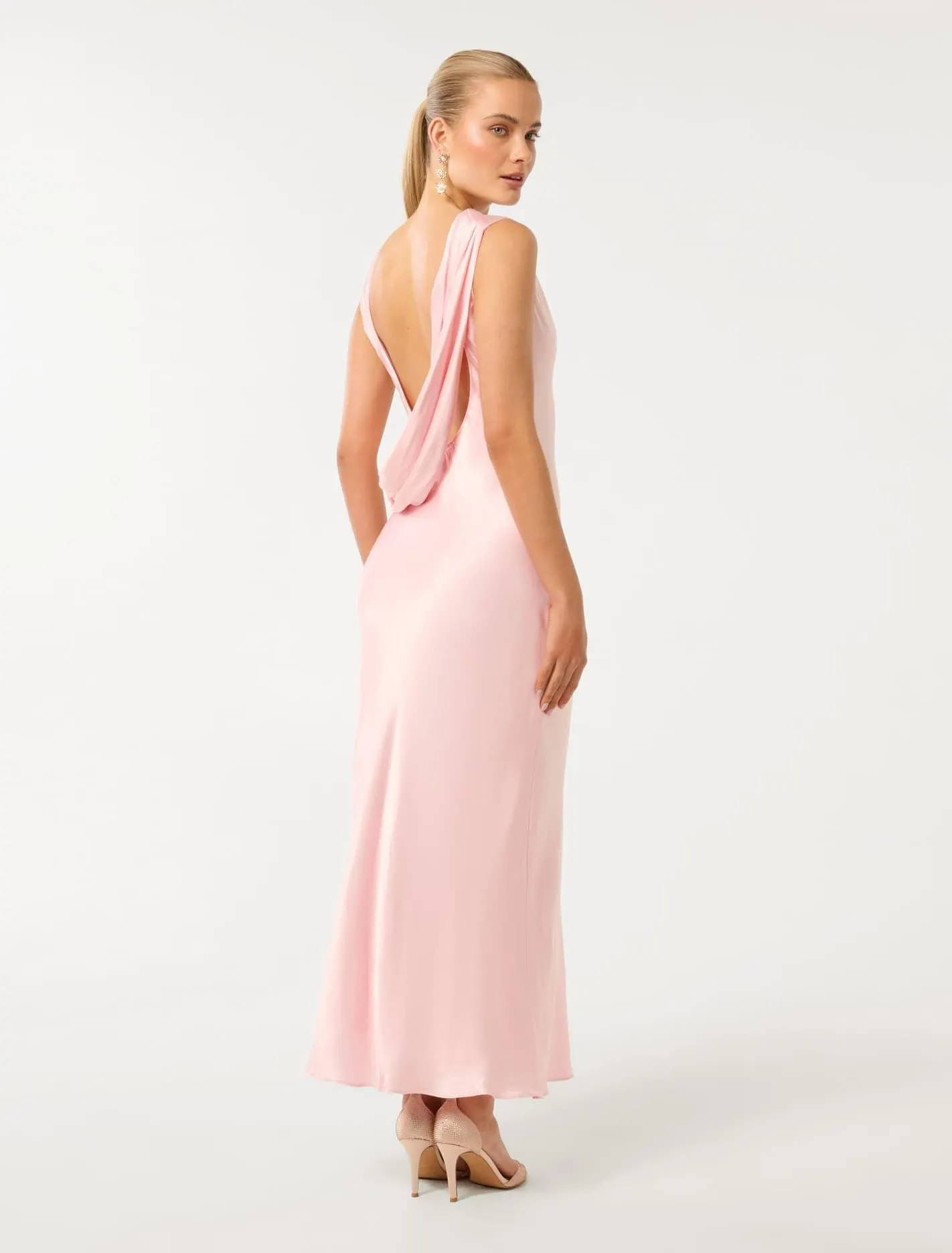 Eileen Open Back Satin Maxi Dress