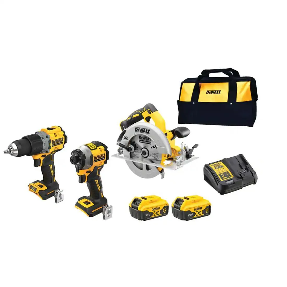 DEWALT 18V XR 3 Piece Combo Kit 5.0Ah