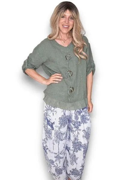 Trois Button Top Forest