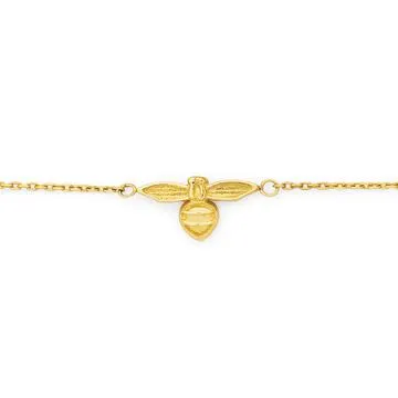 9ct 19cm Bumble Bee Solid Trace Bracelet