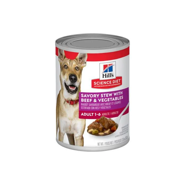 Hills Science Diet Adult Savory Stew Beef & Vegetables Dog Food