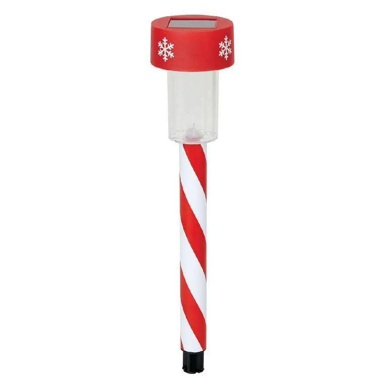 Wonderland Solar LED Candy Striped Stake Light