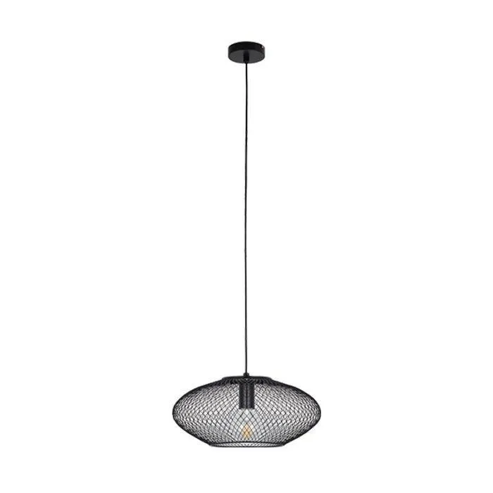 AREZO MATT BLACK 39CM 1 LIGHT PENDANT
