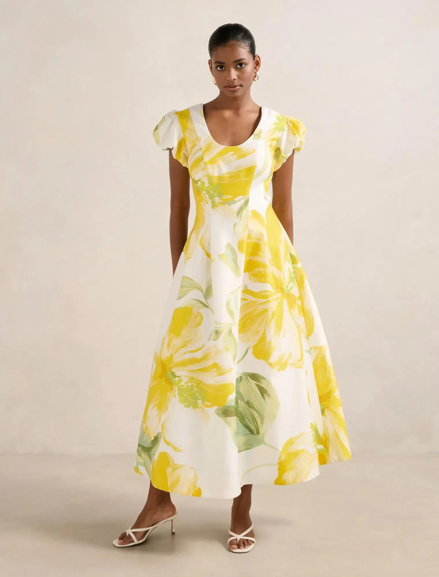 Lily Petite Scoop Neck Midi Dress