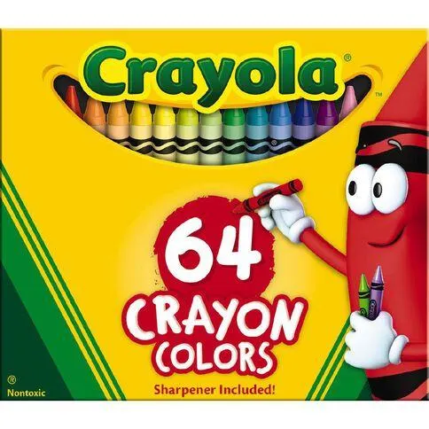 Crayola Crayons & Sharpener 64 Pack Assorted