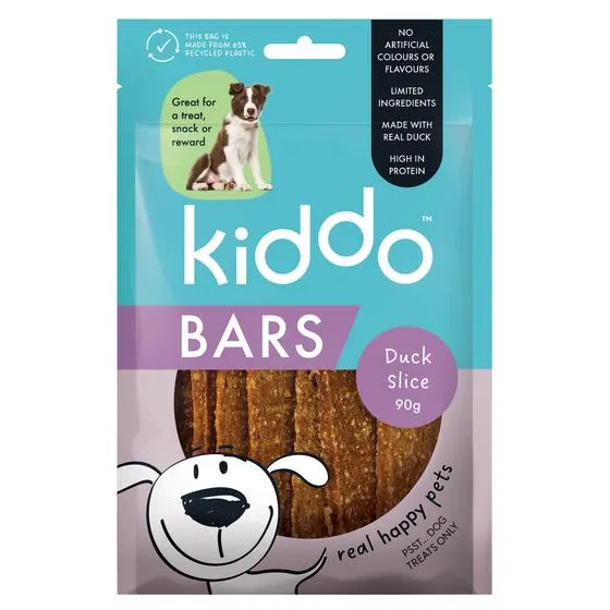 Kiddo Dog Treats Duck Slice Bars 90g