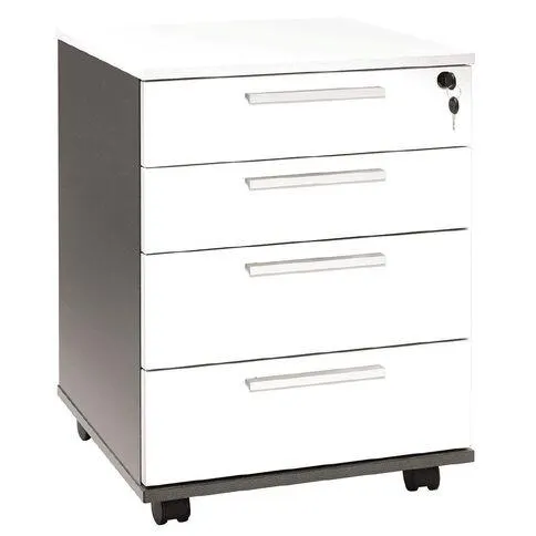 Jasper J Emerge Mobile 4 Drawer White/Ironstone
