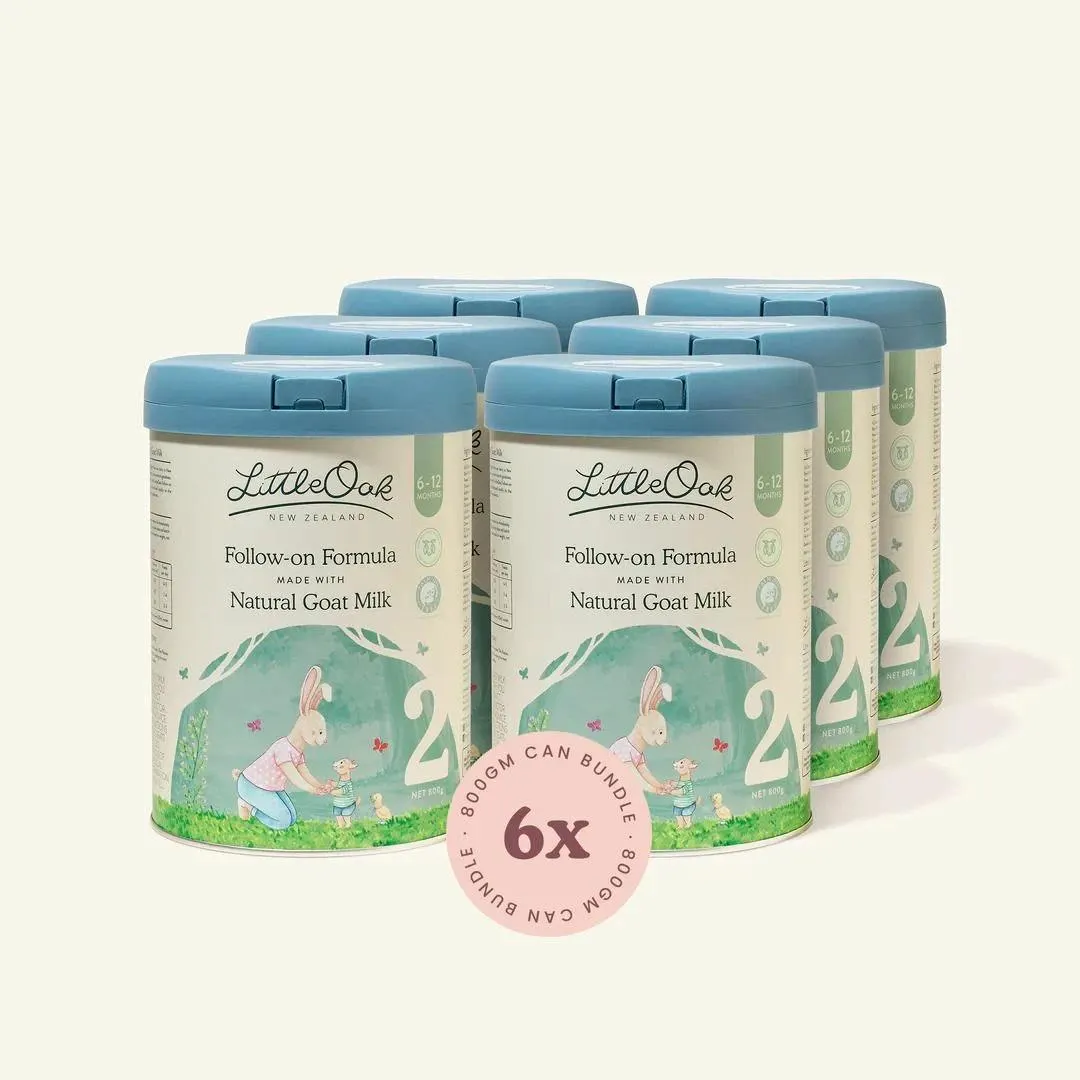 LittleOak 6x 800g Can Bundle – Natural Goat Milk Follow-on Formula