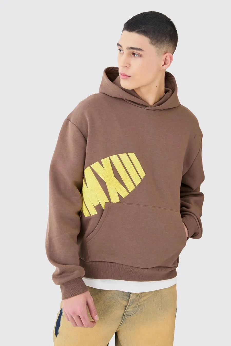 Oversized Boxy Borg Applique Hoodie