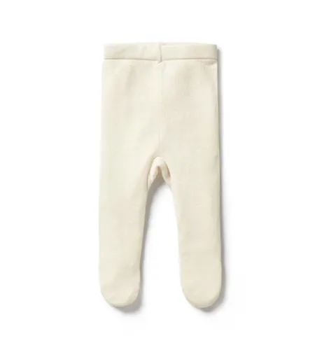 Wilson & Frenchy Ecru Knitted Legging W Feet
