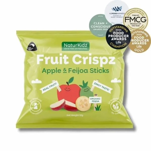 NaturKidz Fruit Crispz – Apple & Feijoa Sticks – 10g