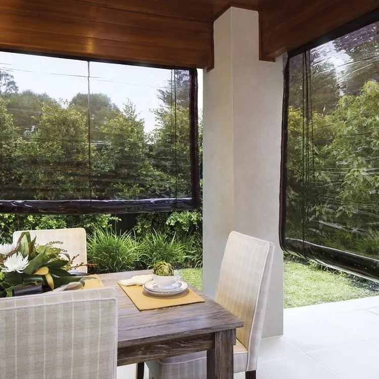 Caprice Platinum Heavy Duty Patio Blind Clear