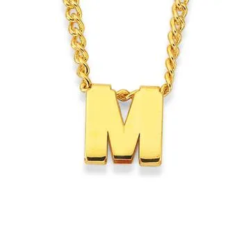 9ct, Small Block Initial M Slider
