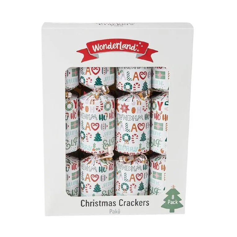 Wonderland Christmas Crackers Assorted 8 Pack