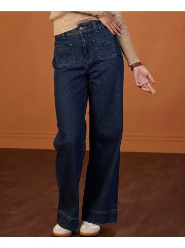 Women's Wide Leg Sailor Pocket Jean in Indigo