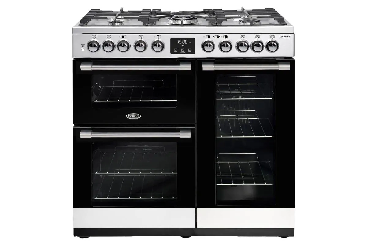 Belling CookCentre Deluxe 90cm Dual Fuel Range Cooker