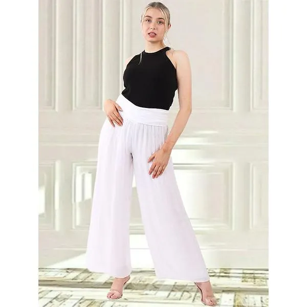 Silk Pants White