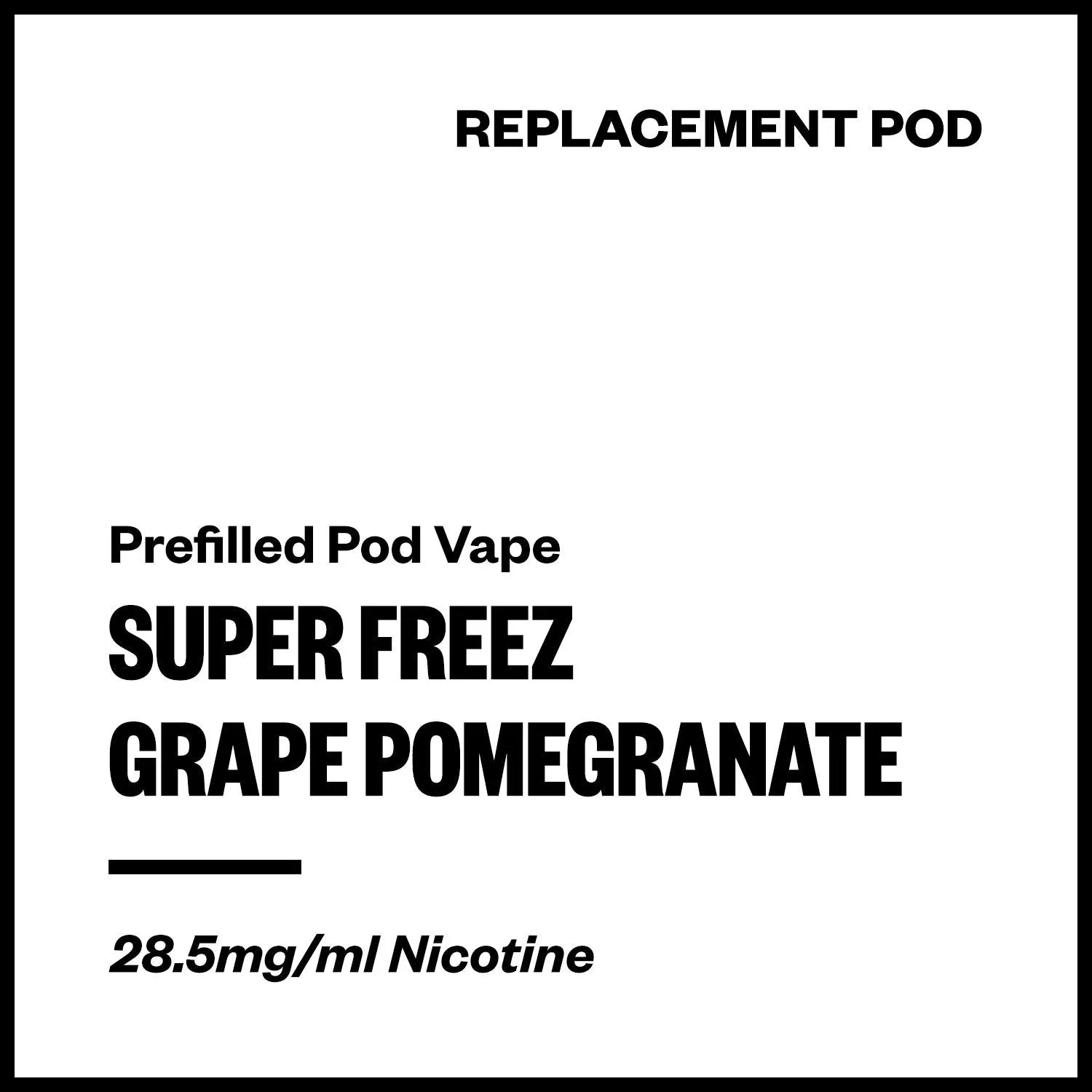 Super Freez Tesla Bar - Grape Pomegranate (Replacement Pod)