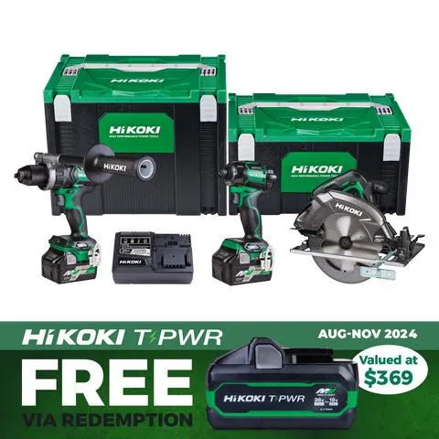 HiKOKI MultiVolt Cordless Combo Kit Brushless 3pc 36v Combo Kit