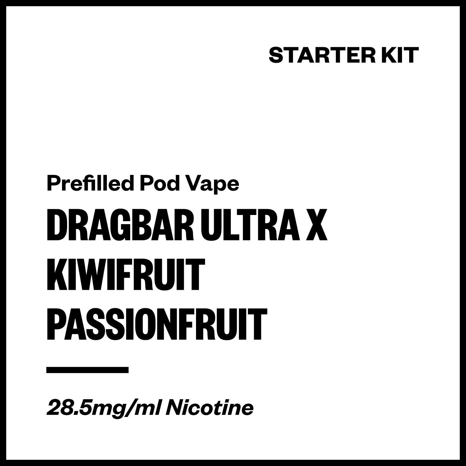 Dragbar Ultra X - Kiwifruit Passionfruit (Starter Kit)