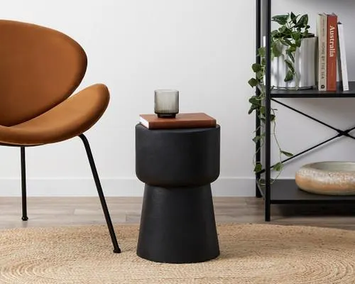 Frederick Wooden Side Table - Black