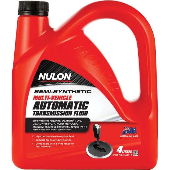 Nulon ATF Multi Vehicle Semi Synthetic Automatic Transmission Fluid 4 Litre
