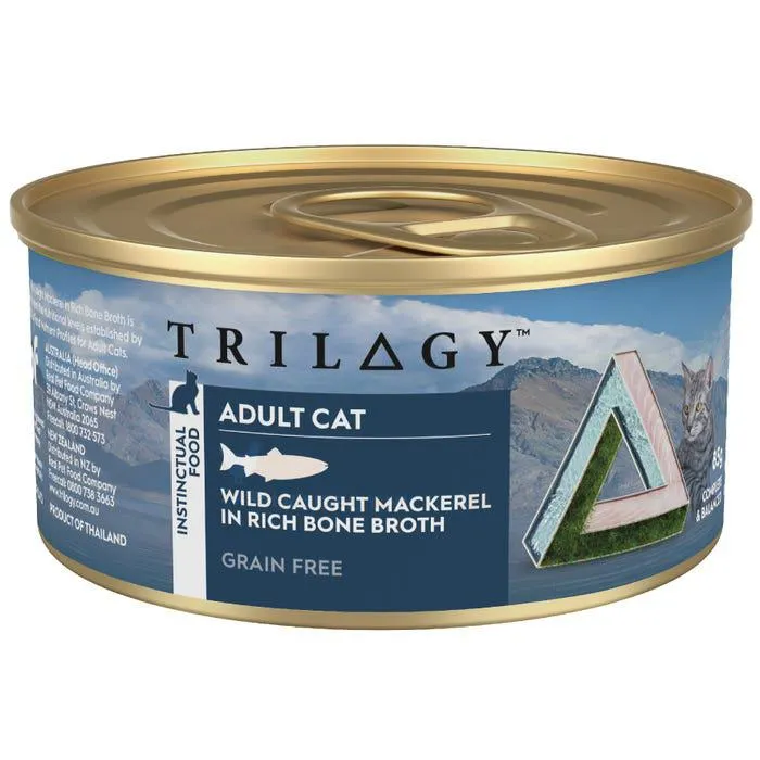 Trilogy Mackarel In Bone Broth Cat Food 85g