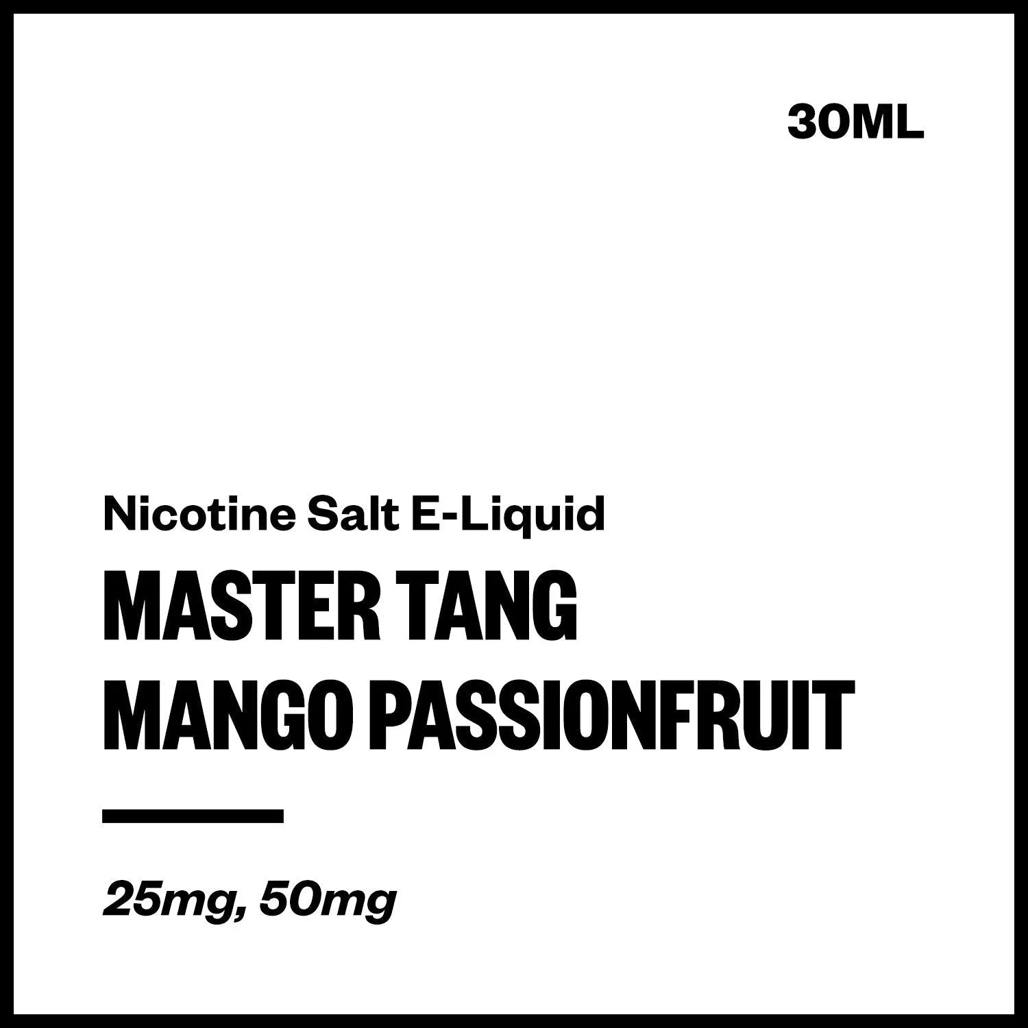 Master Tang - Mango Passionfruit (Nic Salt E-Liquid 30ml)
