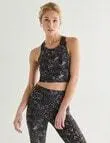 Superfit Neon Spot Crop Top, Black Print