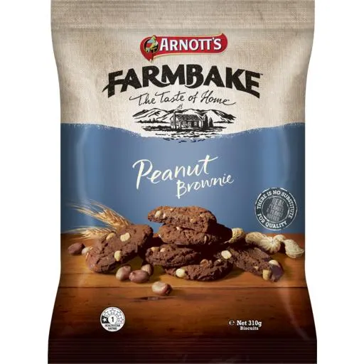 Arnott's Farmbake Cookies Peanut Brownie