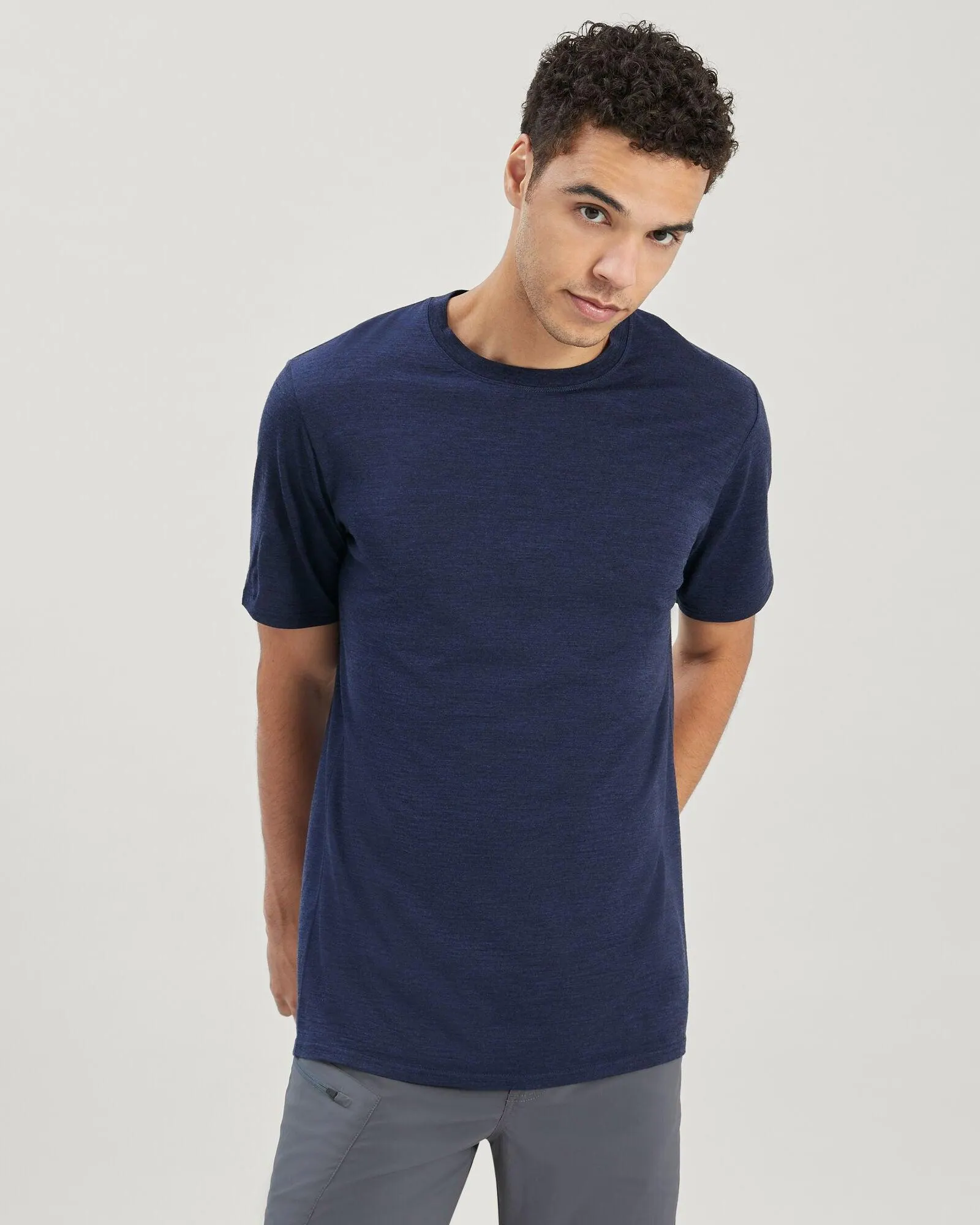 Men's 100% Merino T-shirt - Midnight Navy Marle