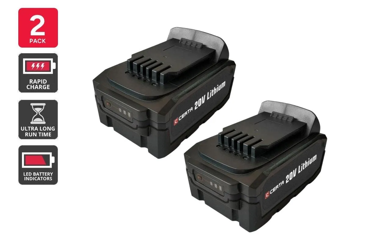Certa PowerPlus 20V 4.0Ah Lithium Battery (2 Pack)