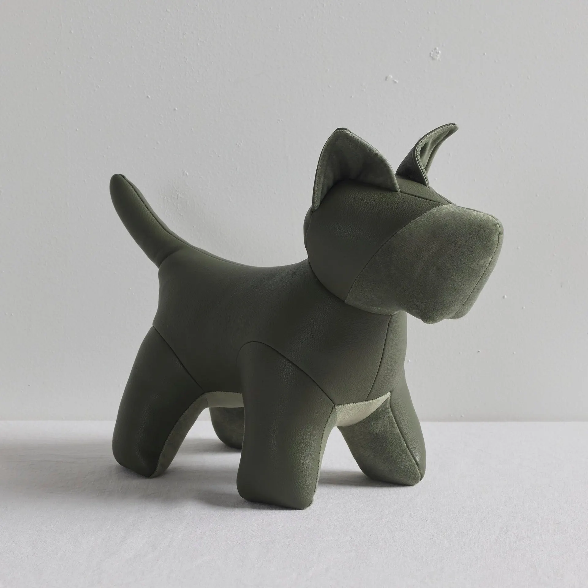 Terrier Door Stop - Moss