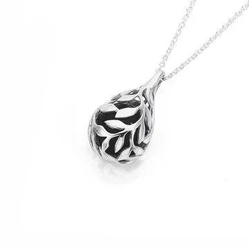 Sterling Silver Onyx Drop Pendant