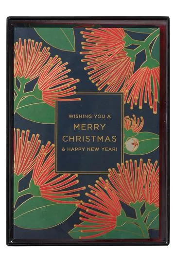 Whitcoulls Christmas Shop Premium Boxed Cards Pohutukawa Pack of 20
